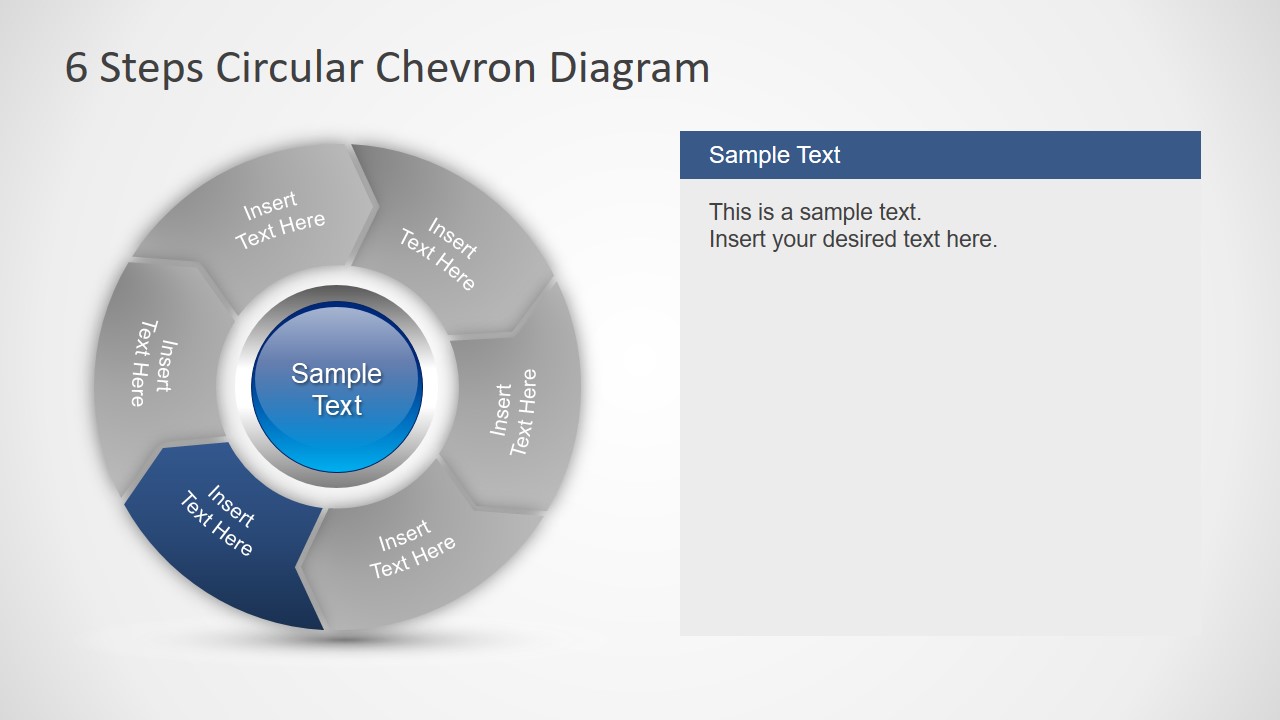 6 Steps Circular Chevron PowerPoint Diagram - SlideModel