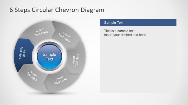6 Chevron Cycle Layout PowerPoint