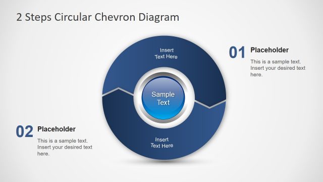 2 Steps Circular Chevron PowerPoint Diagram