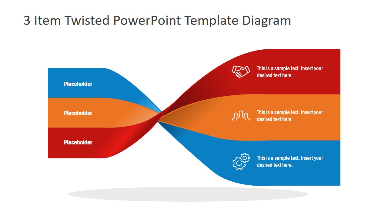 Flat PowerPoint 3 Steps Diagram