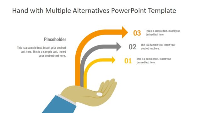 Hand with Multiple Alternatives PowerPoint Template