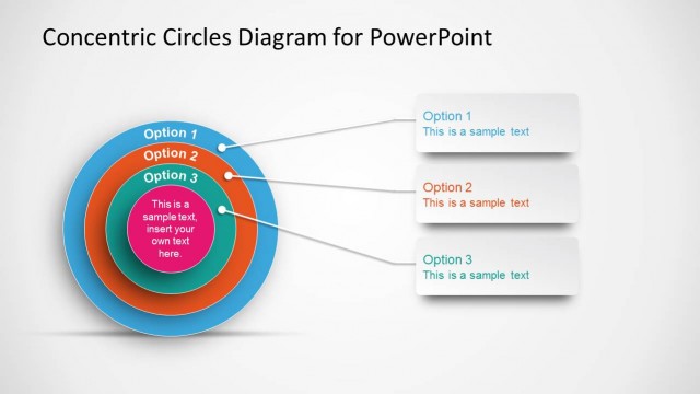 Concentric Circles Diagram Template for PowerPoint