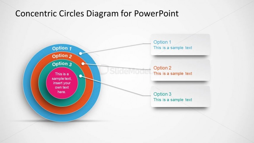 Onion Diagram for PowerPoint with Concentric Circles