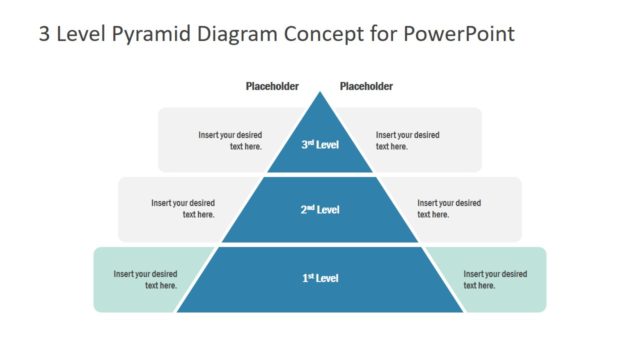 PowerPoint Diagram of 3 Level Pyramid