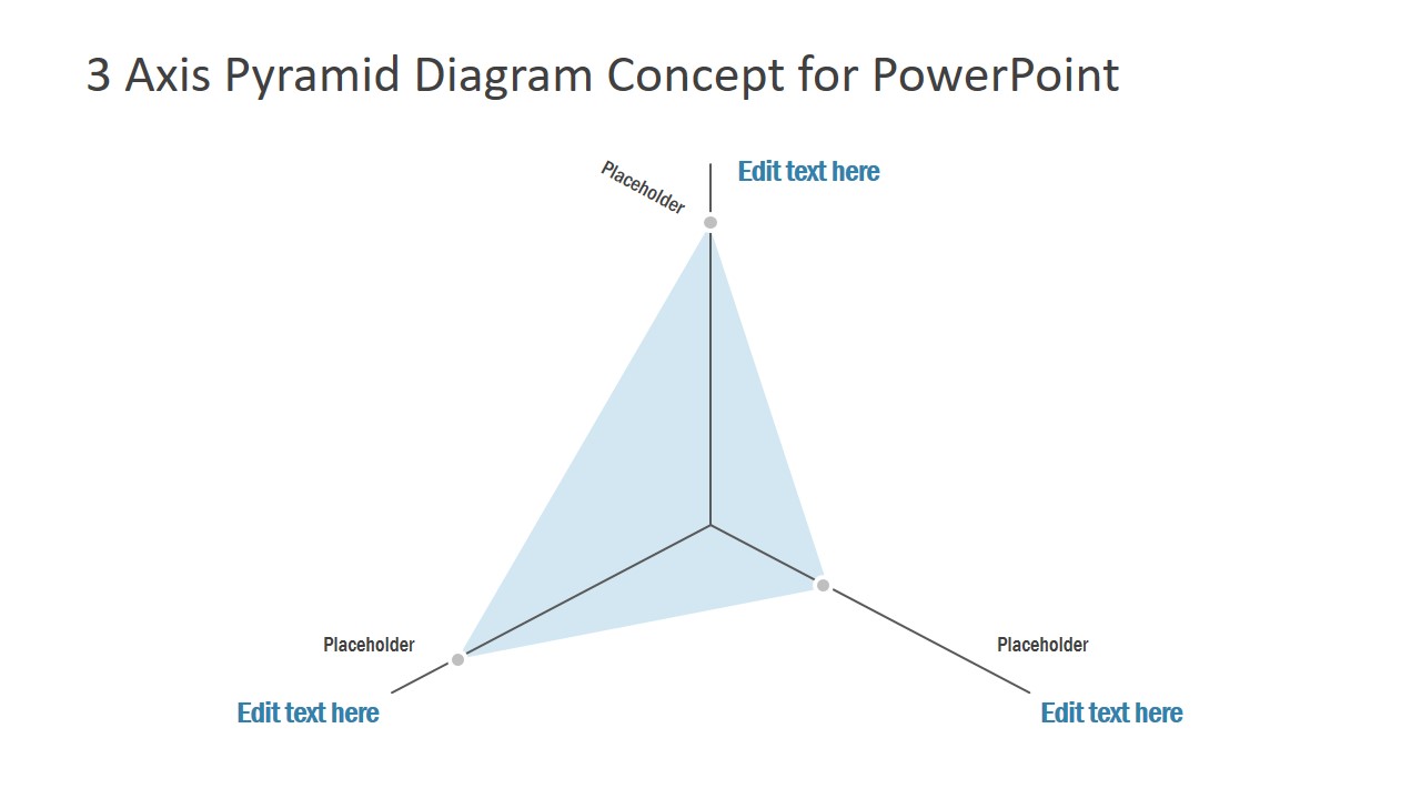 3 Axis Pyramid Diagram for PowerPoint & Presentation Slides