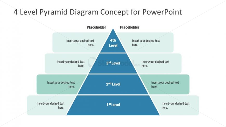 Template of Pyramid Diagram 2 Level