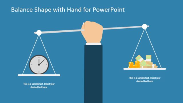 Balance Shape with Hand PowerPoint Template