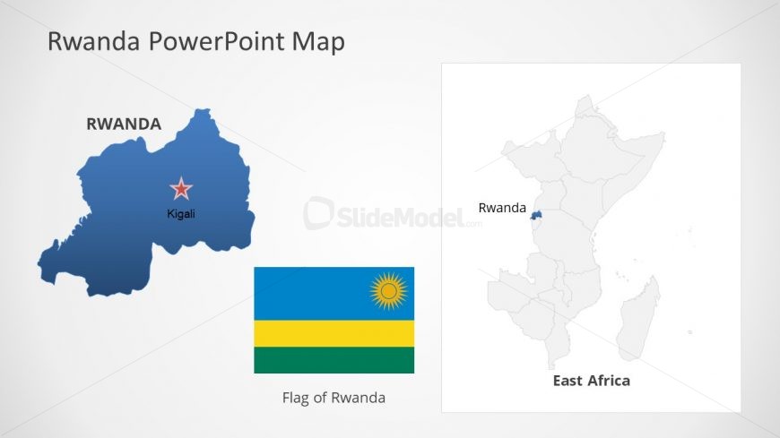 Template of Rwanda Map Outline