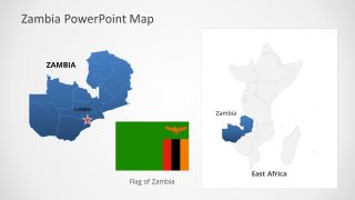 Template of Zambia Map Outline
