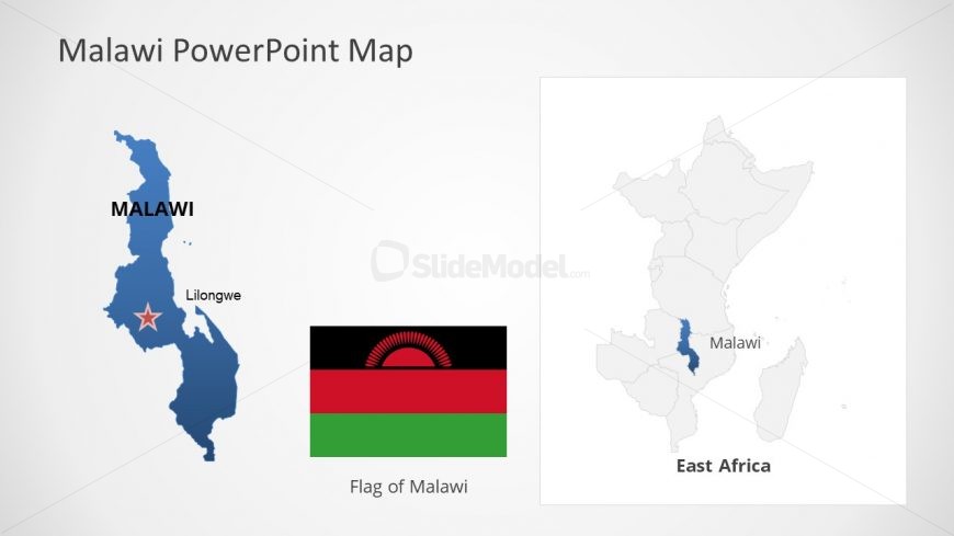 Template of Malawi Map Outline