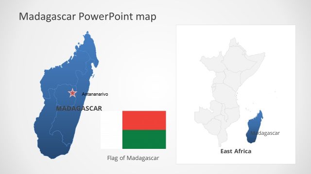 East Africa Madagascar Map PowerPoint