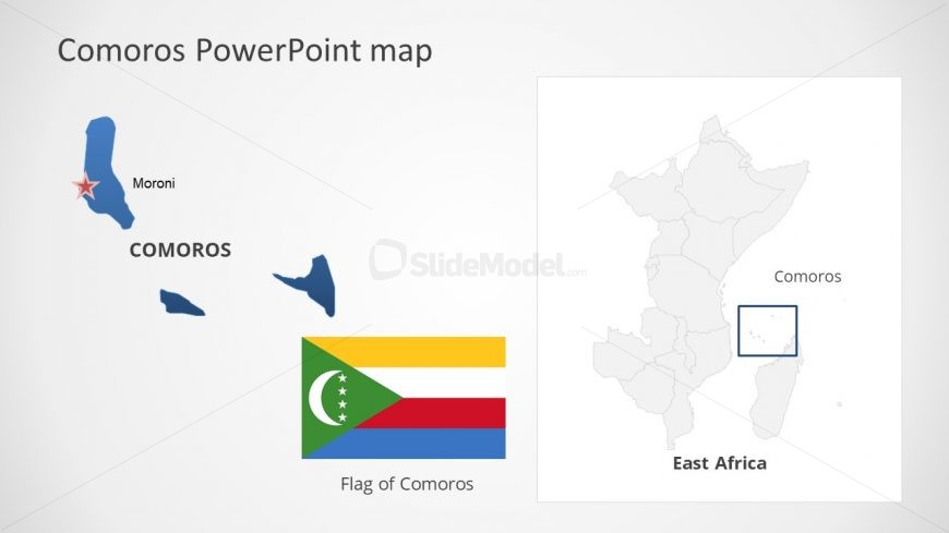 Template of Comoros Map Outline