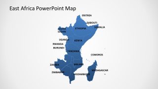 Editable Map of East Africa in PowerPoint 