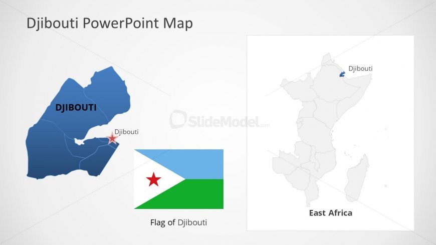 Template of Djibouti Map Outline