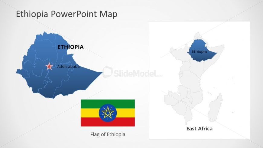 Template of Ethiopia Map Outline