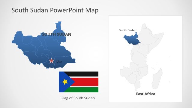 East Africa South Sudan Map PowerPoint