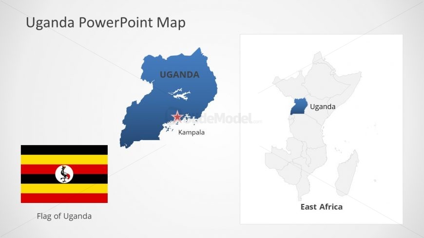 Template of Uganda Map Outline