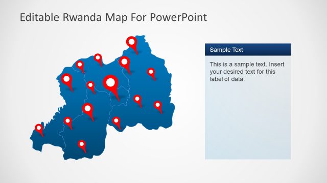 Editable Location Map PowerPoint Rwanda