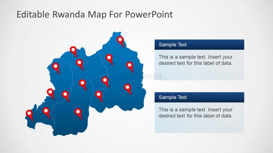 Outline PowerPoint Rwanda Map 