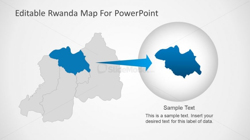 Slide of Rwanda Editable Map Template