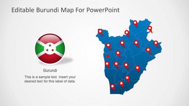 Editable Burundi PowerPoint Map