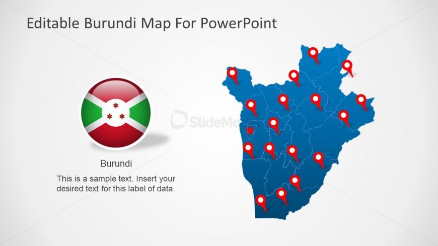 Burundi Editable Map Template