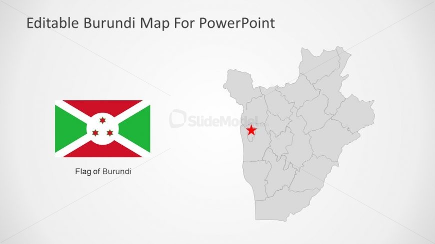 Silhouette Map for Burundi 