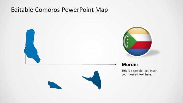 Slide Highlighting the location of Moroni