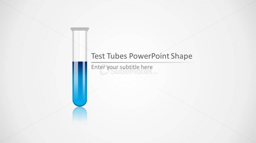 Blue Test Tube PowerPoint Template