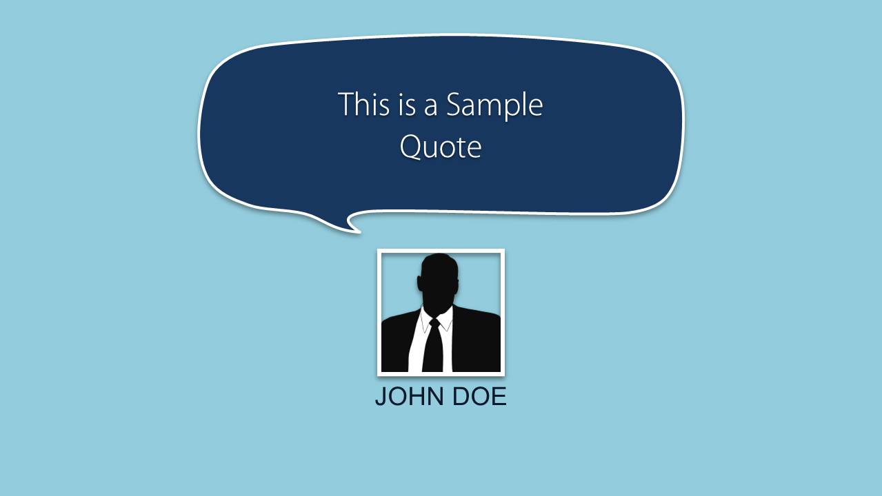 Quote Layout Example Slide for PowerPoint