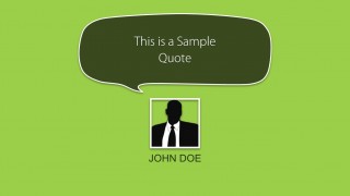 Quote Layout Slide for PowerPoint with Green Background
