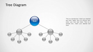 Two Branches PowerPoint Tree Diagram