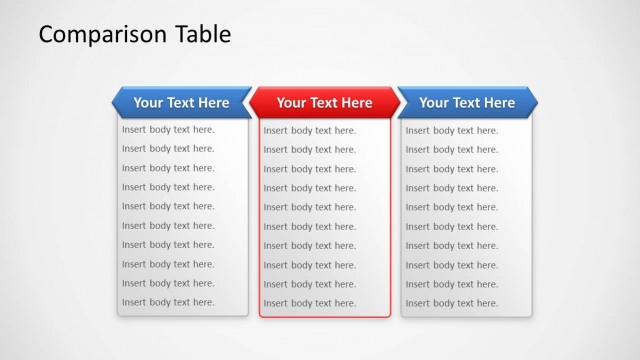 Tables with Arrows Template for PowerPoint
