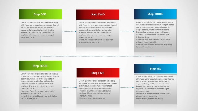 Simple Process Diagram with Textboxes for PowerPoint