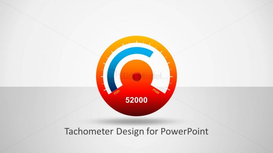 Analog Tachometer Gauge Slide for PowerPoint