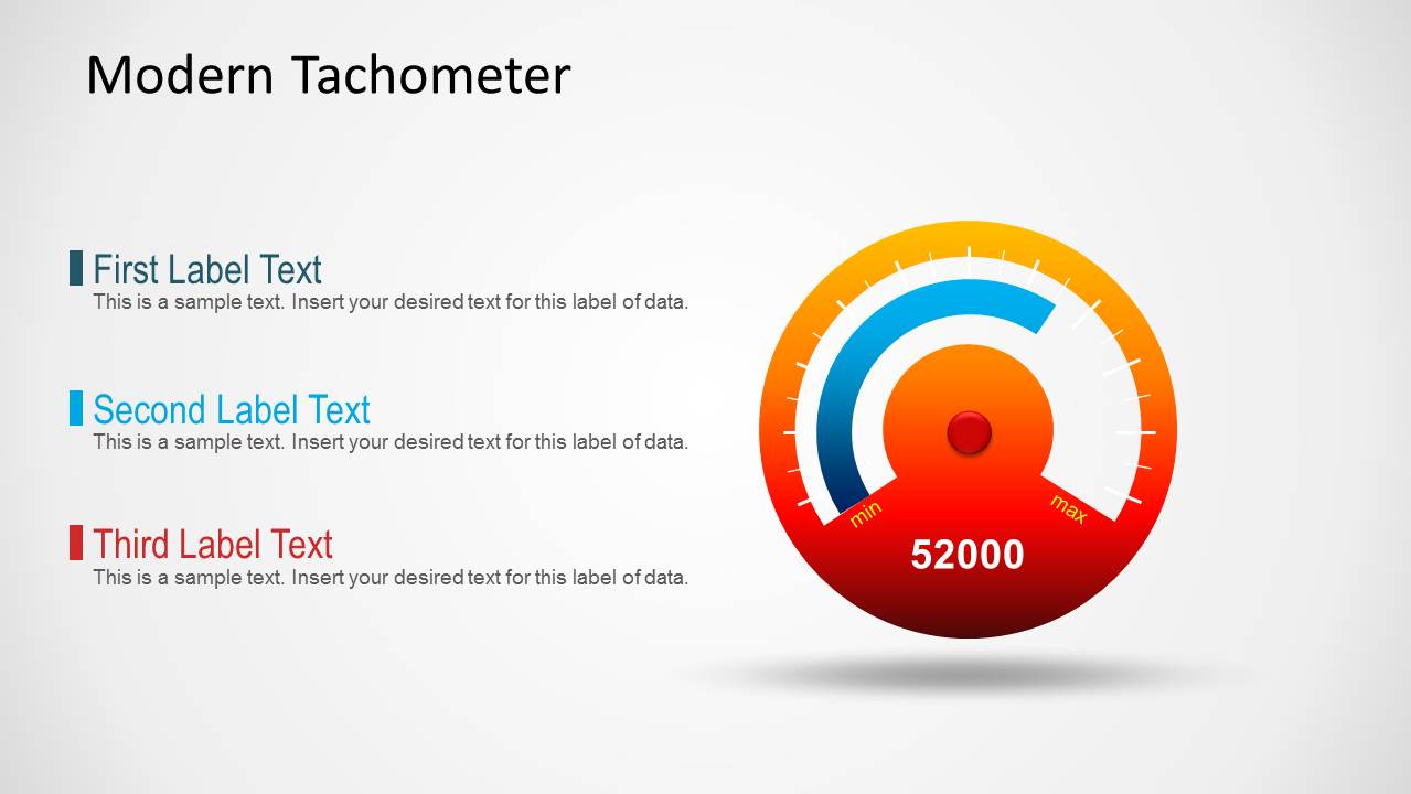 Tachometer Gauge Slide for PowerPoint