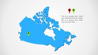 Canada Map PPT Template Design