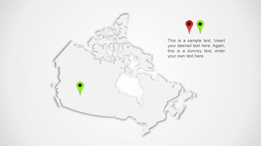 Canada Map Outline Design for PowerPoint