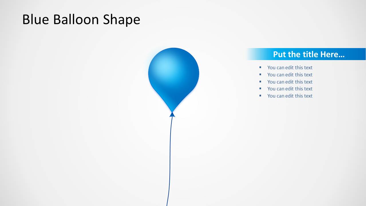 Blue Balloon Shape Design for PowerPoint