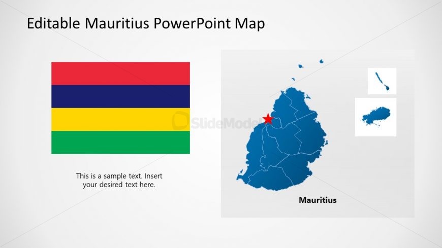 Mauritius Flag Template Slide