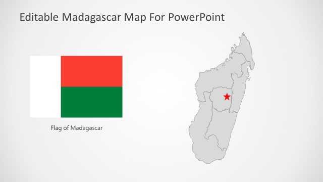 Madagascar Map Template – Flag Slide
