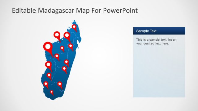 Madagascar Editable Map PPT Template