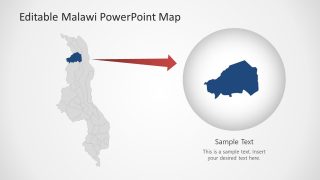Zoom Map of Malawi in PowerPoint 