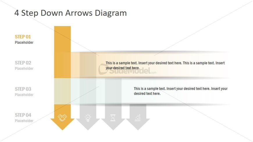 Diagram of 4 Steps Arrow