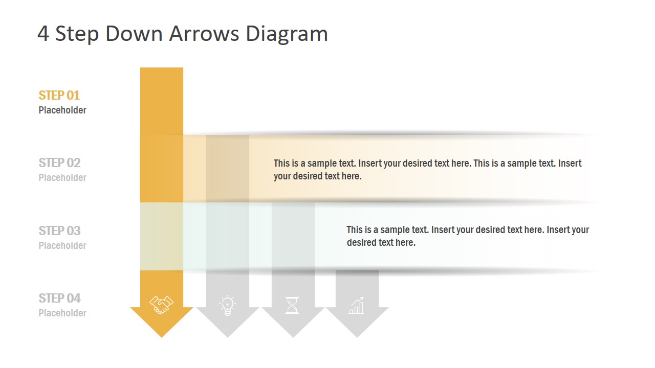 Diagram of 4 Steps Arrow
