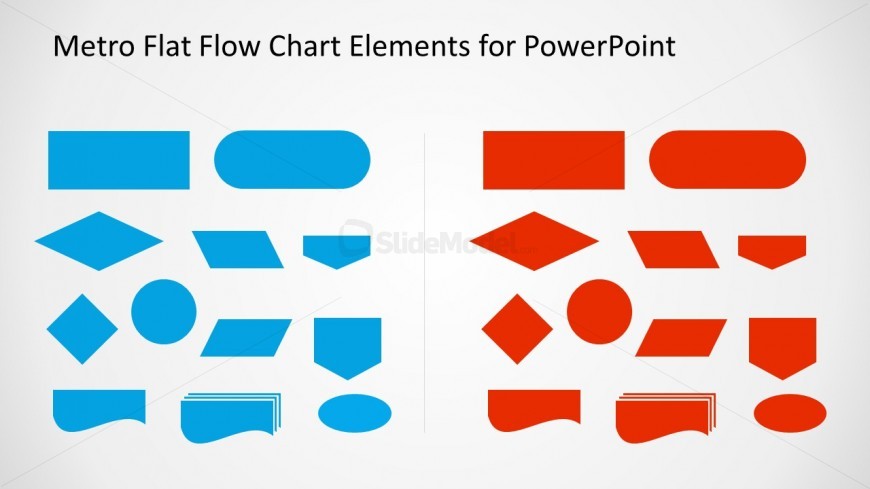 Metro Flat Flow Chart Slide Design for PowerPoint