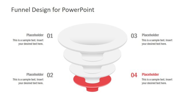 Funnels 4 Steps Diagram PPT