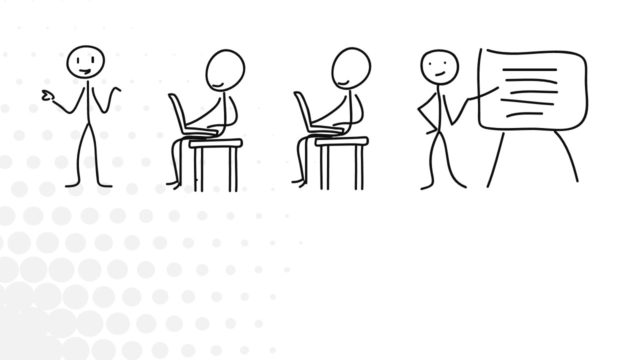 Business Illustration Stick Figures PowerPoint