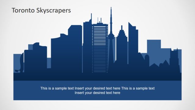 Toronto Skyline Presentation Silhouette