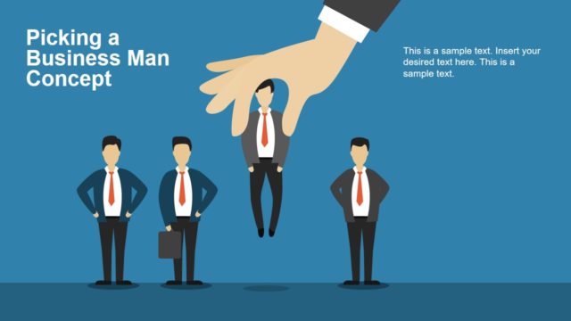 Picking a Business Man Concept PowerPoint Template
